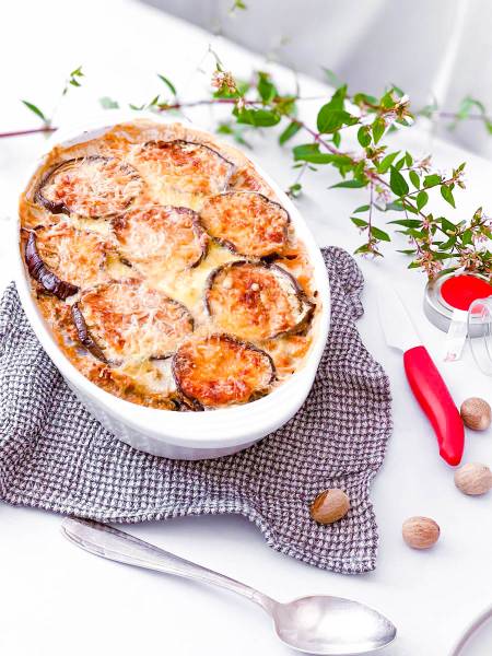 Moussaka d'aubergines/ Courgettes